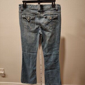 SO Jeans Junior's Size 11 Flap Back Pockets Flare Bootcut Cotton Stretch